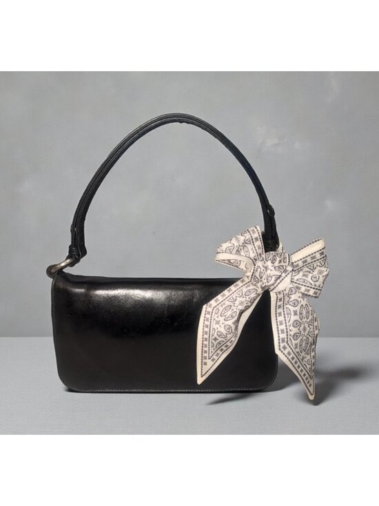 HOBO Handbags - VTG HOBO International Convertible Shoulder Organizer Black Leather Flap Bag Y2K
